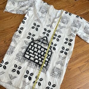 Cocoa bean tribal ethic hut dress 3 pockets native mock dress African indigenous